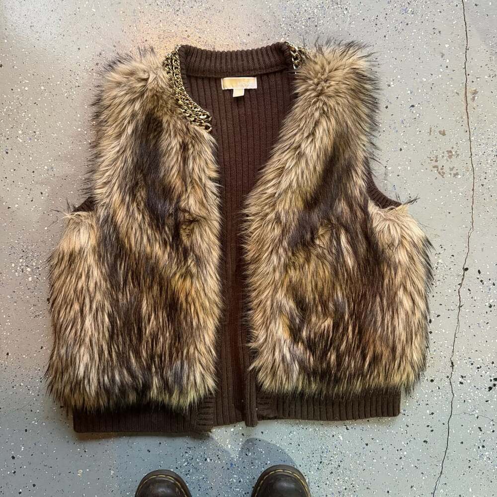 MICHAEL Michael Kors Faux Fur Vest Jacket